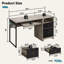 Bureau d'ordinateur avec plateau à clavier Cesare-108868927