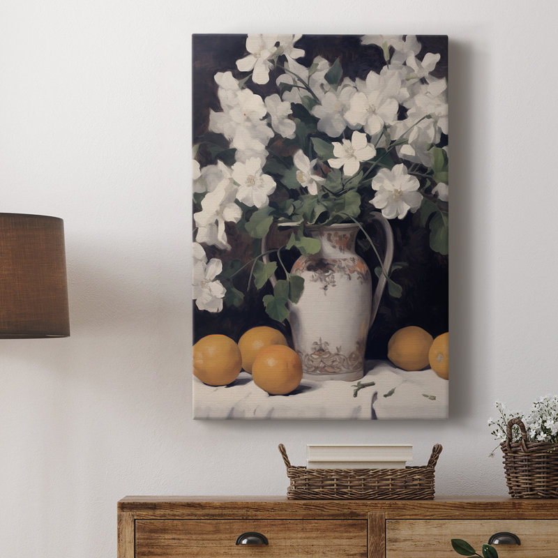 Imprimé floral rétro - galerie Cavas, H 18 po x l 12 po