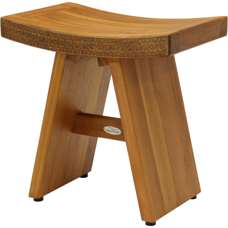 Banc de douche l 18" teck Asia