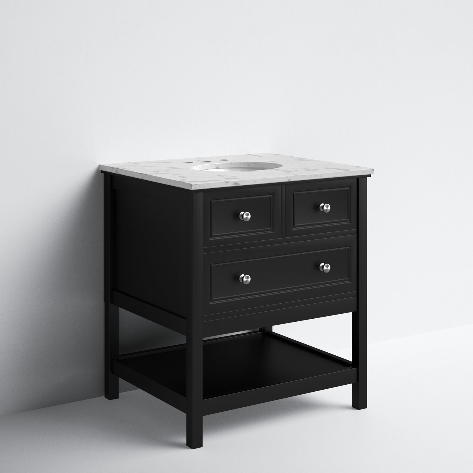 Bonsai 30'' Single Bathroom Vanity, Black