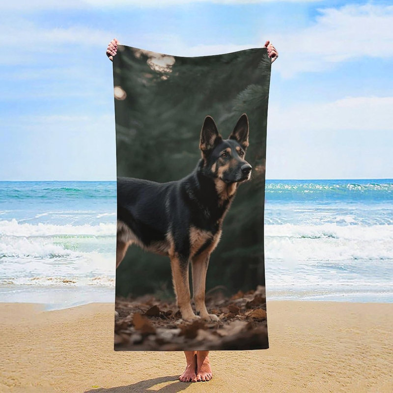 Magnifique serviette de plage en microfibre à séchage rapide, 60 x 80 po