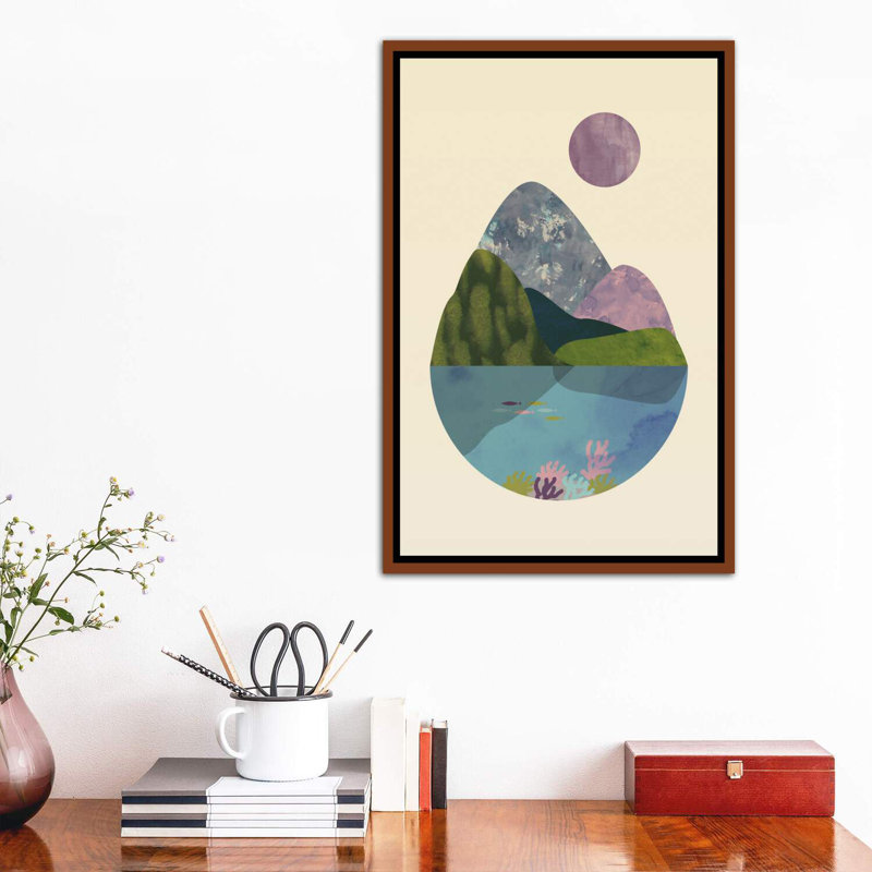 " Summer " by Flatowl, 26" H x 18" W x 1.5" D, Classic Wood Framed Canvas