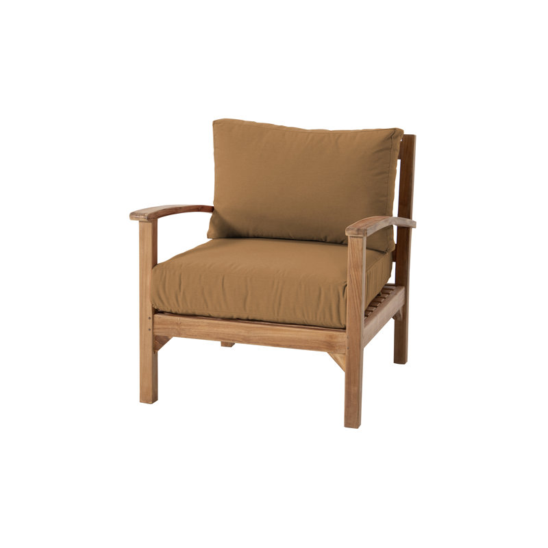 Huntington Outdoor Teak Lounge Chair, Camel