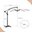 Parasol en porte-à-faux 120 po Haque-1679537407