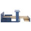 Grand lit de jour avec bureau amovible, structure de lit de jour en bois avec tiroirs de rangement et table d'appoint hydraulique-1923381376-1923381380
