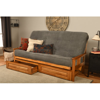 Stratford 86" Queen Futon and Mattress with Drawer set