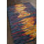 Tapis bleu horizon, orange et or en laine touffeté à la main Cloral Authentic-1054588660