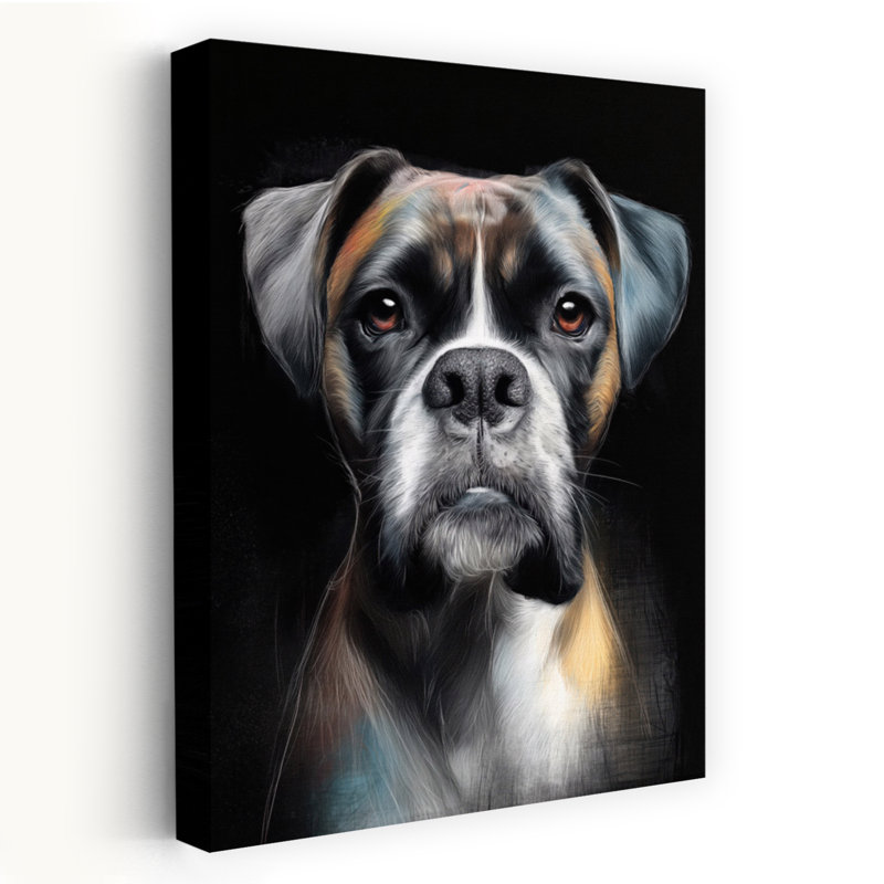Boxer Dog Contemporary Dog Animal, art mural, H 48 po x l 32 po