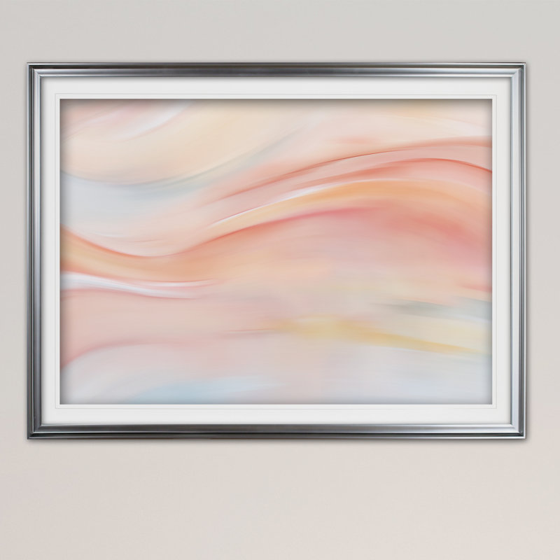 Soft Harmony - reproduction d'art sur toile encadrée, H 28 po x l 38 po x P 1,5 po, Cadre argenté