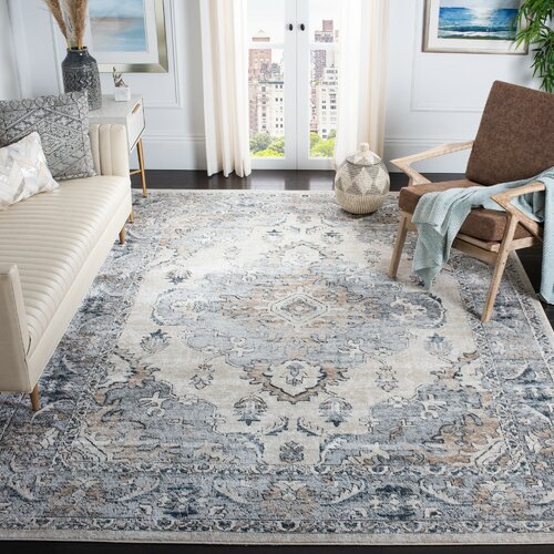 Canora Grey Aayza Performance Beige/Gray Rug & Reviews | Wayfair