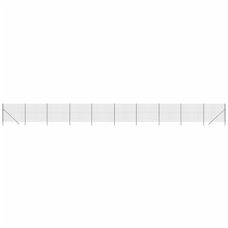 Nelda Anthracite Metal Fence Panels, Green, 13, 180cm H x 2500cm W
