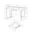 Bureau d'ordinateur, bureau personnel, ordinateur portable, tiroirs de rangement, L 48 po, bureau, stratifié brun, métal noir, contemporain, moderne-2079753929
