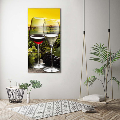 Wine And Grapes - Wrapped Canvas Print