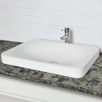 DECOLAV Classically Redefined 16.52'' White Vitreous China Rectangular Bathroom Sink
