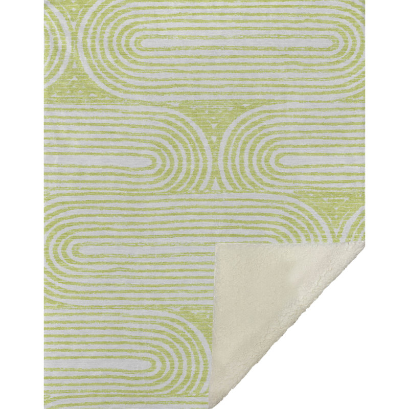 Jeté Art déco en sherpa Addison, Vert