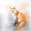 Watercolor Fox - Toile bleue pour la chambre à coucher