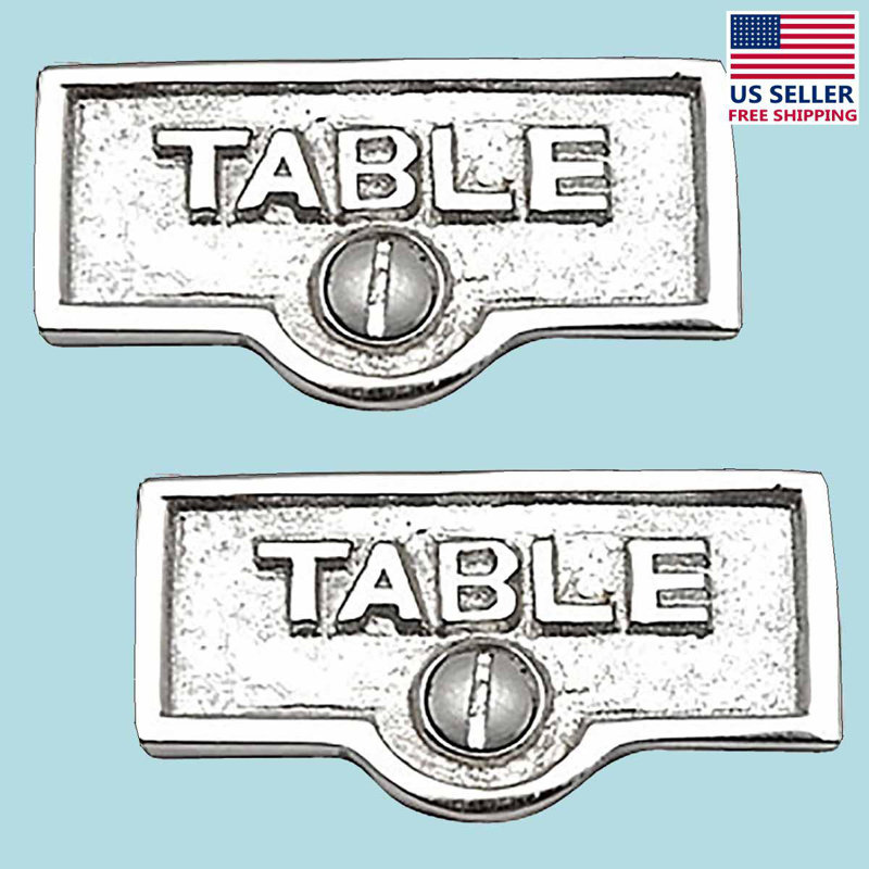 2 étiquettes de plaque d'interrupteur étiquettes de table TABLEAU laiton chromé | Fourniture pour rénovateur