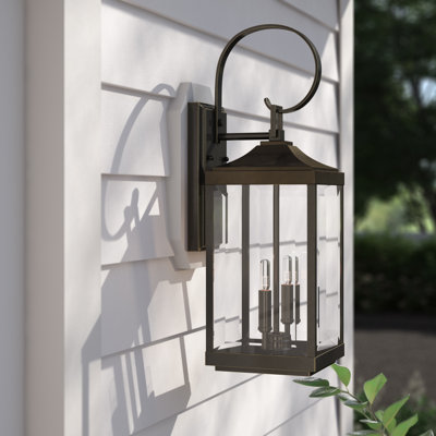 Lanterne murale d'extérieur en aluminium 2 lumières Crawley avec verre biseauté Crawley