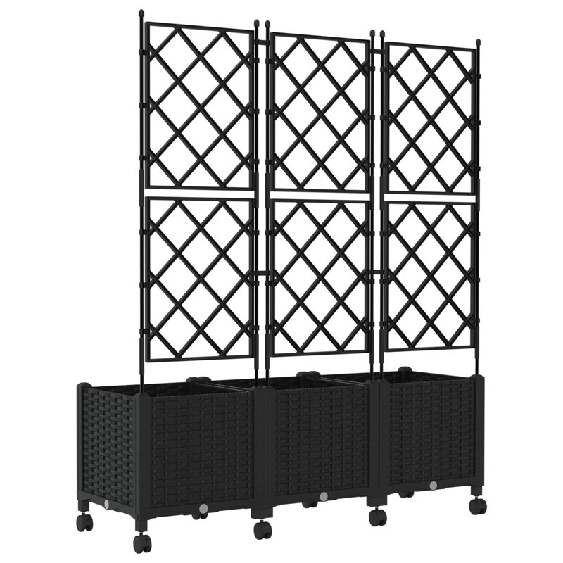 Planter, 149cm H x 120cm W x 40cm D, Black
