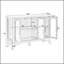 Élégante armoire de rangement blanche à 3 portes pour le salon et la salle à manger, grande capacité avec tablettes réglables et design moderne