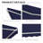 12' X 10' Electric Retractable Awning Sunshade Shelter With Remote Controller, Crank Handle For Deck Balcony Yard, Blue-125181338-125181371