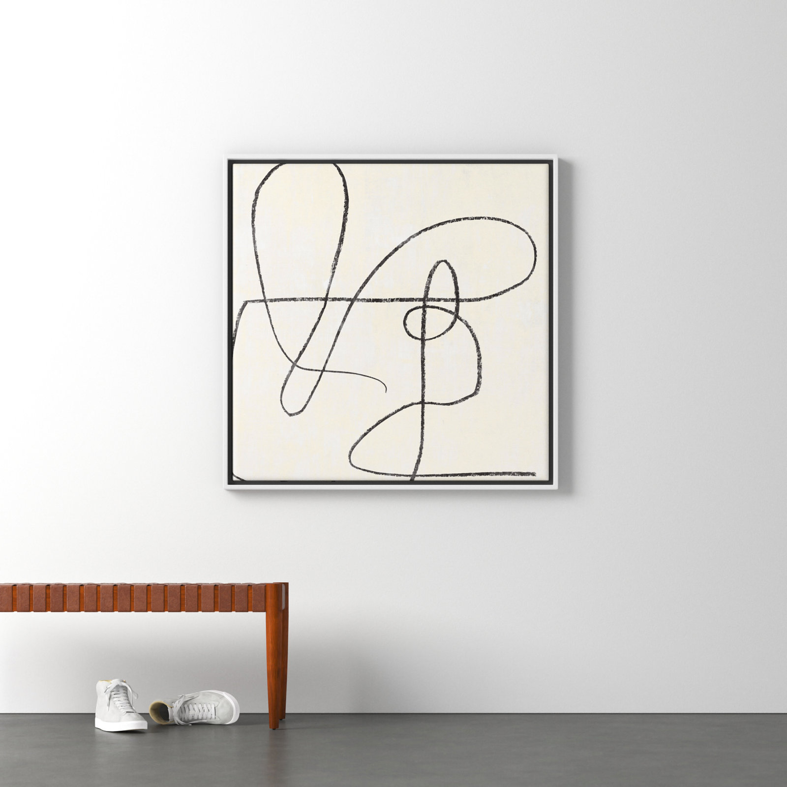 Juxtaposing, 46.5" H x 46.5" W, White