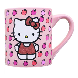 Hello Kitty By Sanrio White Polka Dot Pink Double Wall Tumbler w/Lid & Bow  Topper Straw