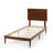 Hermes Contemporary Modern Solid Wood Platform Bed with Adjustable Headboard-974432010
