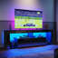 RGB Color Changing Light Mood TV Cabinet with Flip-Down Door-1310924343-1339590377