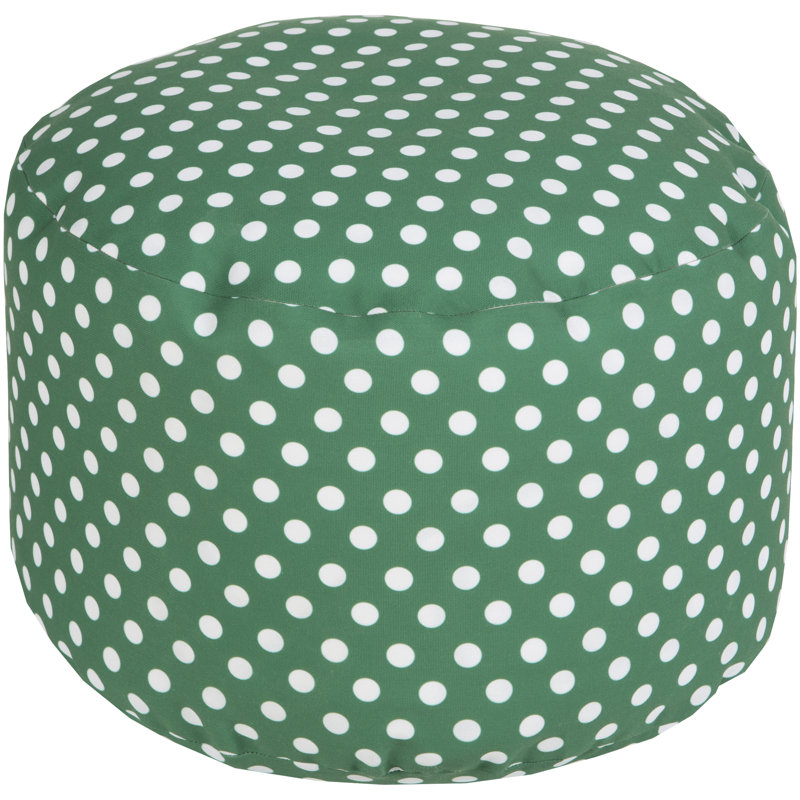 Aadil Upholstered Pouf, Green 100% Polyester