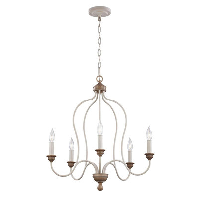Augustine 5 - Light Candle Style Chandelier