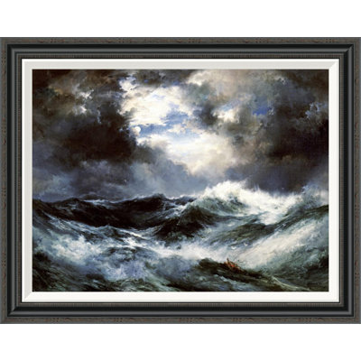 " Moonlit Shipwreck At Sea " by Thomas Moran