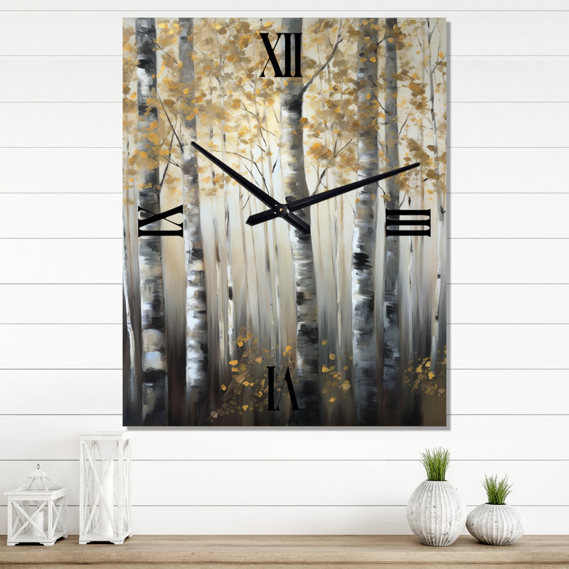 Jalenn - Horloge murale arbre surdimensionnée, H 40 po x l 30 po x P 1 po