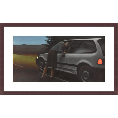 « Kiss with Honda » d'Alex Colville – Reproduction giclée encadrée