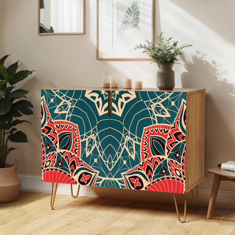 35'' Sideboard, Mandala Blue