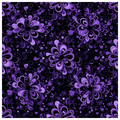 Coussins décoratifs mauves à motif floral mauve