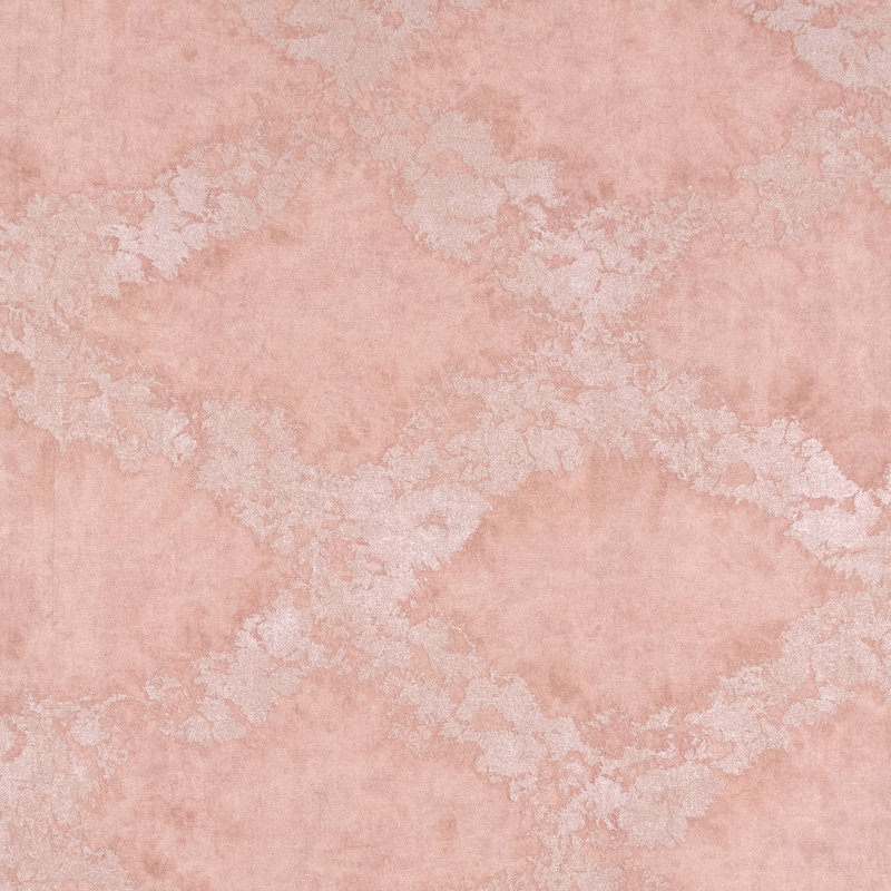 Crafted Silky Metallic Stamped Texture Design 33' L x 21" W Wallpaper Roll, Brick Red