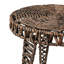 Table de bout ronde en jacinthe d'eau tressée à la main Amara de 17 po Amara, table d'appoint trépied brun en osier pour le salon ou la chambre à coucher-355686668