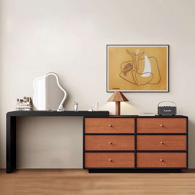 Coiffeuse avec miroir lumineux, 6 tiroirs