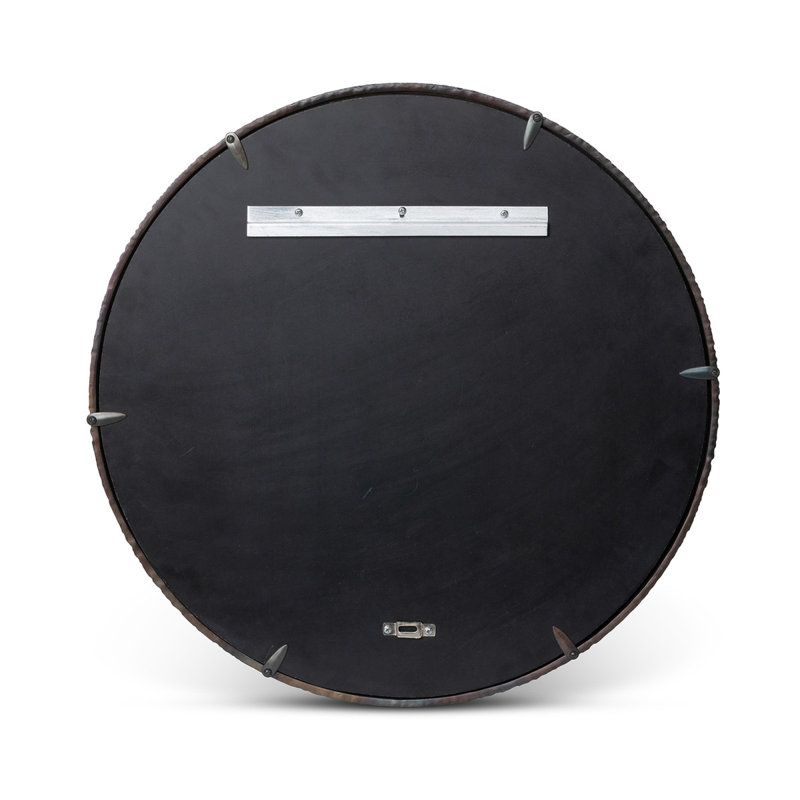 Round Metal Wall Mirror, 25" x 25"