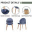 Chaises d'appoint en PP avec pieds en bois de chêne massif (ensemble de 4)-1713378640
