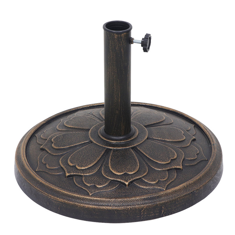 26,5 lb Base de parasol de patio, Brun