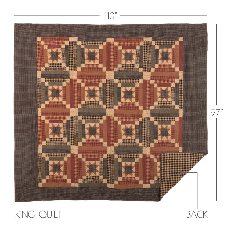 Maisie American Traditional Cotton Patchwork Quilt, King Quilt