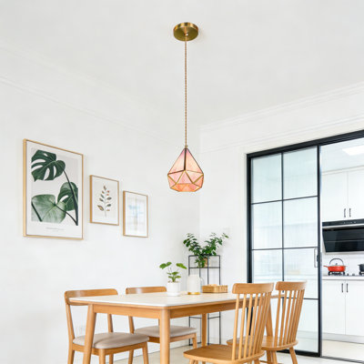 7.9-inch Diamond Bedside Adjustable Cord Pendant Light (3-color Led Lamp)