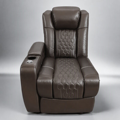 Fauteuil inclinable en cuir ultra-moelleux avec mousse à mémoire de forme, gel frais et éclairage à DEL RVB dynamique pour un confort ultime