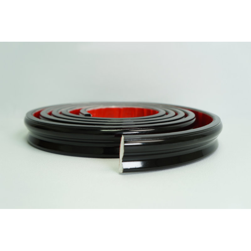 Black 16.4ft x1.26in x 0.43in Peel And Stick Molding Trim