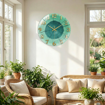 Horloge murale en verre