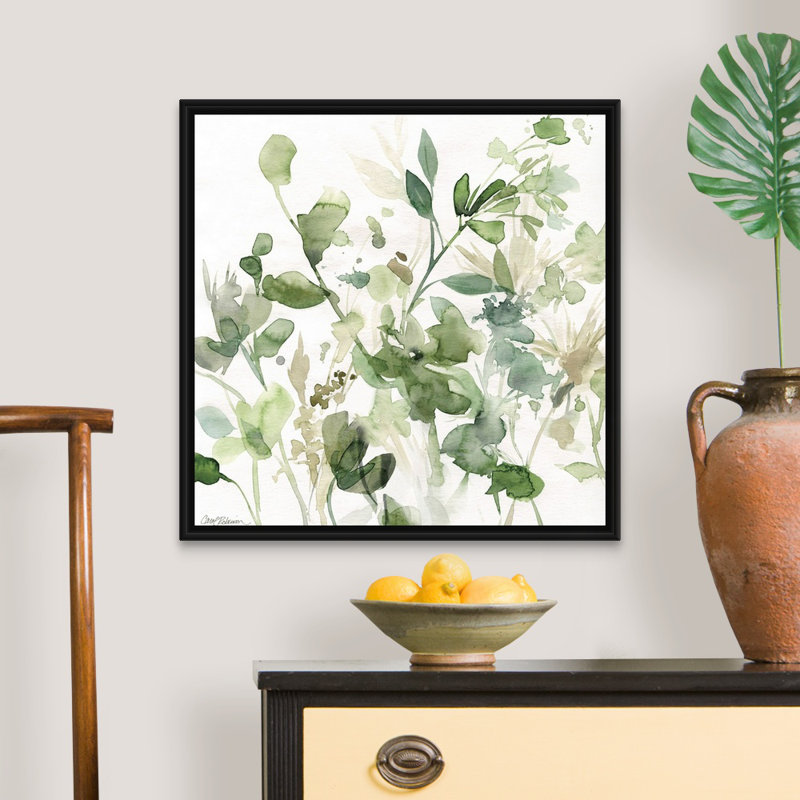 «Sage Garden I», reproduction d'art sur toile, H 25,7 po x l 25,7 po x P 1,75 po, Cadre flottant noir