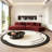 Wine red semi-circular curved sofa-105549803-105549810