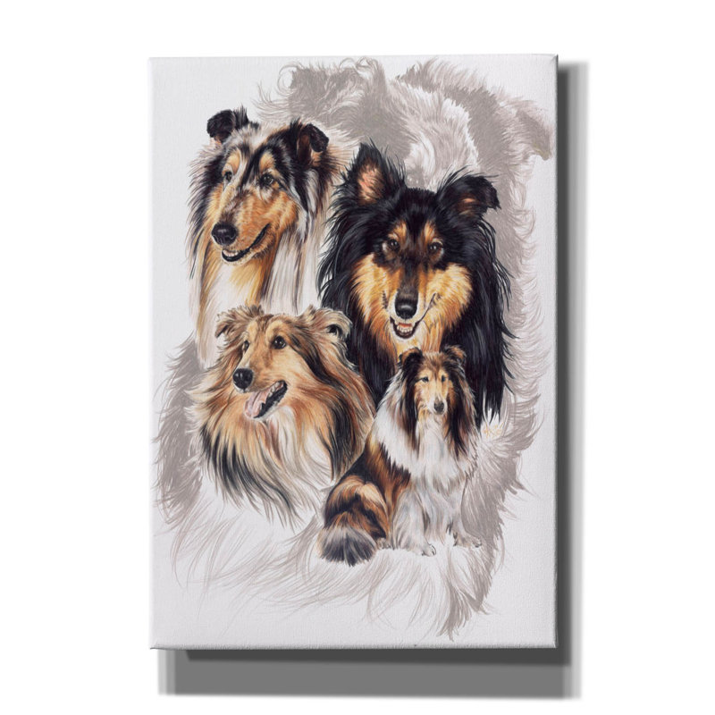 «Kenadie Collie On Canvas» par Barbara Keith, reproduction, H 26 po x l 18 po x P 0,75 po